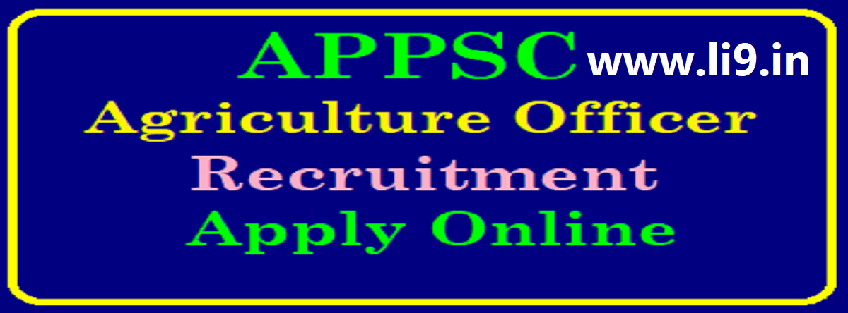 APPSC Agriculture Officer (AO)Notification 2020 Recruitment Apply Online Eligibility & Syllabus