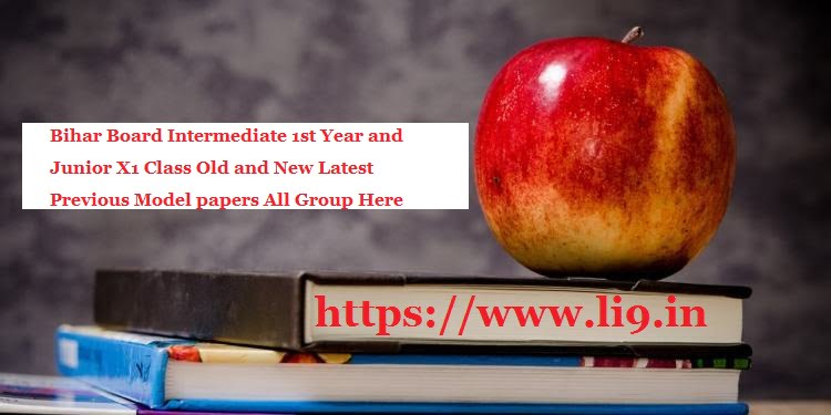 Bihar Board Intermediate 1st Year and Junior X1 Class Old and New Latest Previous Model papers All Group Here